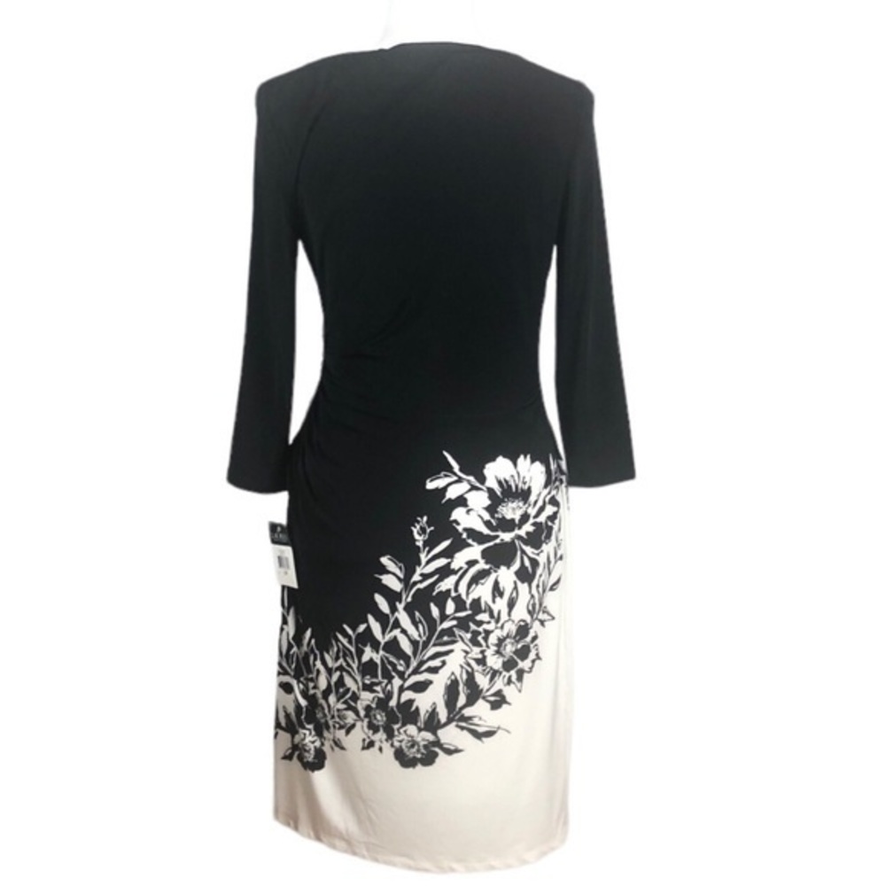 Women’s Lauren Ralph Lauren Black Cocktail Dress‎ White Border Print. - Picture 5 of 7